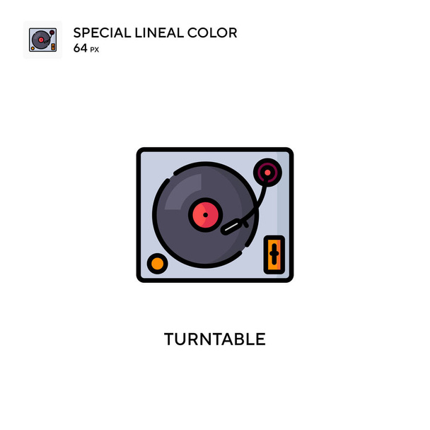Turntable Simple vector icon. Perfect color modern pictogram on editable stroke. - Vector, Image