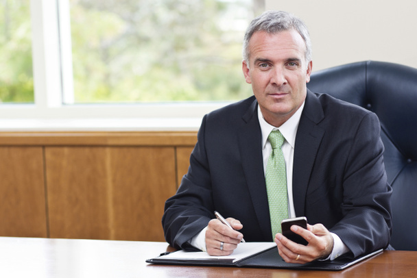 Mature Businessman working in his office - Photo, Image