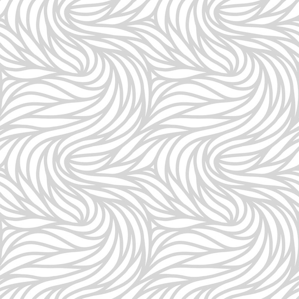 Elegant seamless floral pattern. Wavy vector abstract background. Stylish modern monochrome striped texture. EPS 10 - Vector, afbeelding