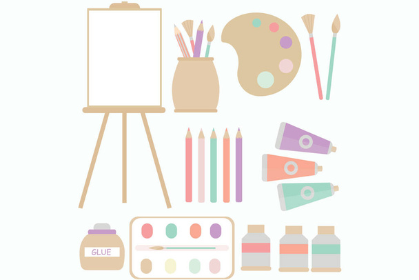 herramientas de arte y pintura - Vector, imagen