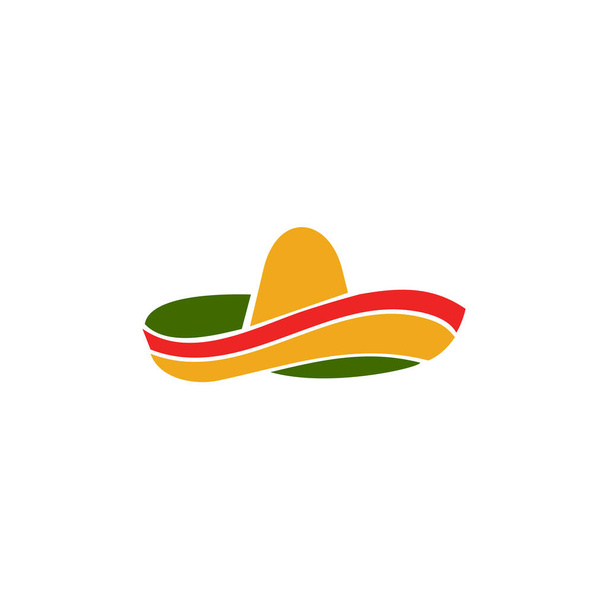 Mexican or Mexico hat logo design vector template - Vector, Image