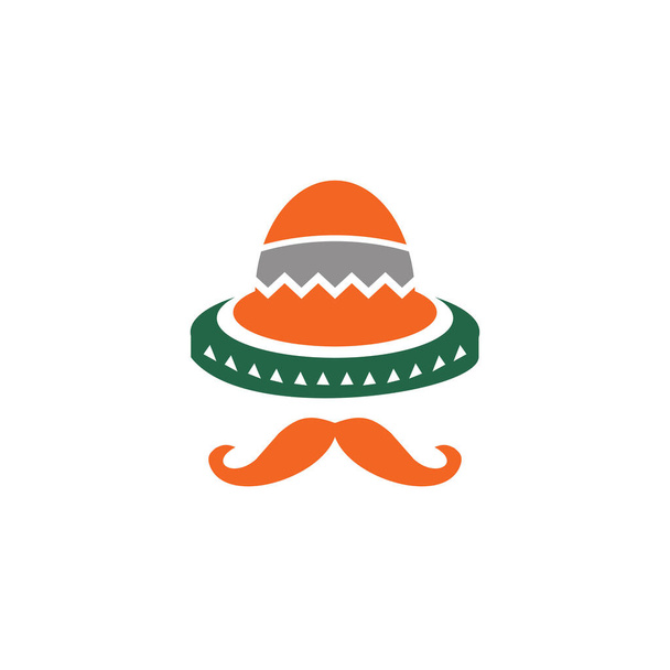 Meksikon tai Meksikon hattu logo suunnittelu vektori malli - Vektori, kuva