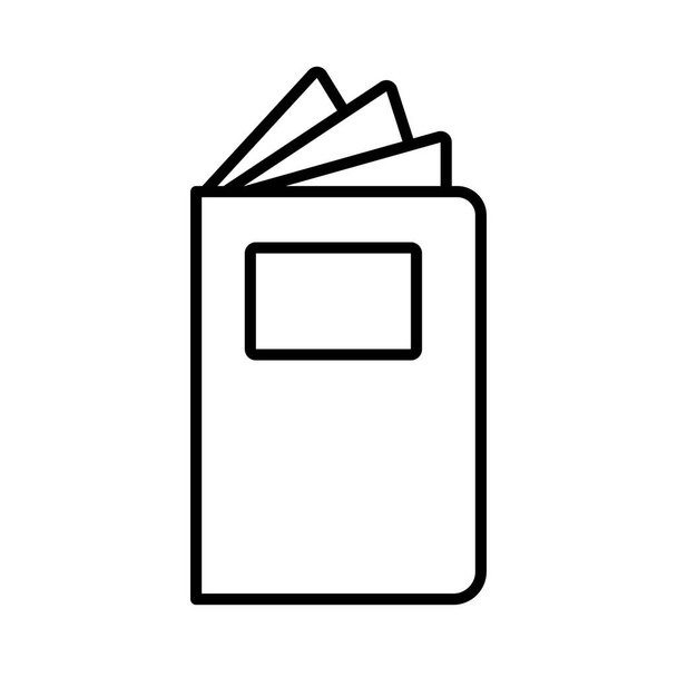 book school open line style icon - Vector, imagen