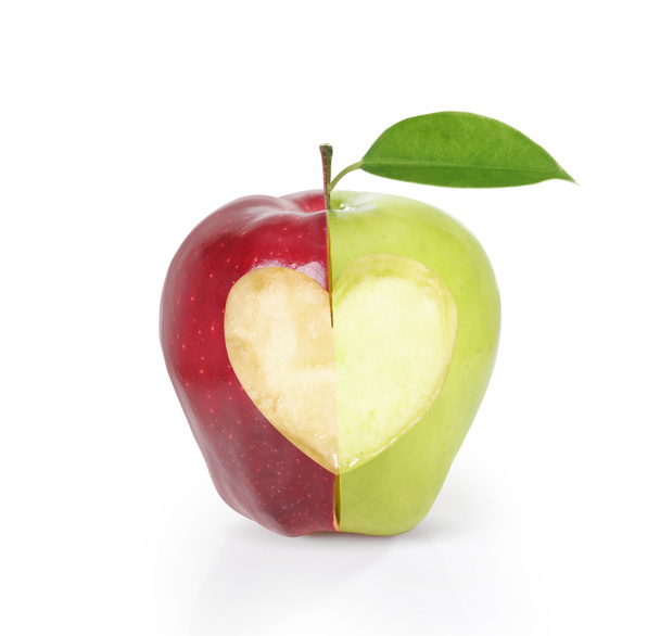apple with heart shape - Photo, Image