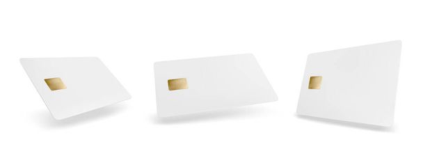 Blank plastic credit card vector template - Διάνυσμα, εικόνα