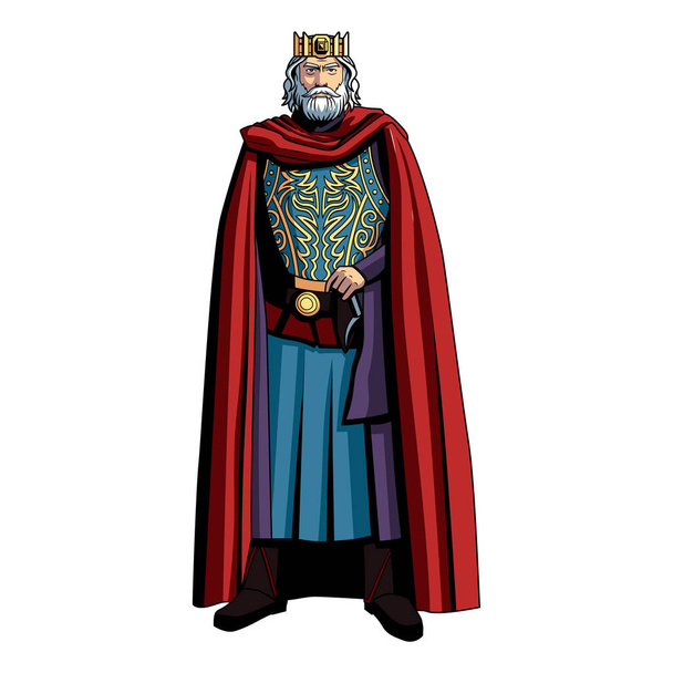 Odizolowany charakter króla - Wektor, obraz