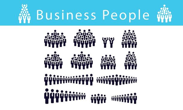  Business People ikonok vektor tervezés  - Vektor, kép