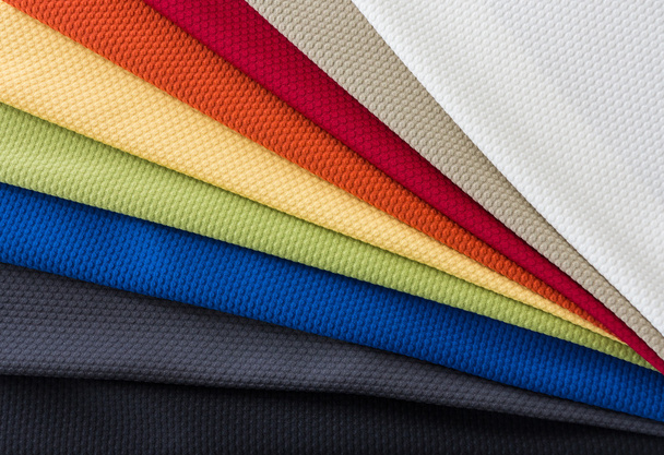 Fabrics of multi colors samples - Photo, Image