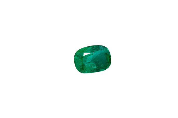 macro stone mineral Emeralds on a white background close-up - Photo, Image
