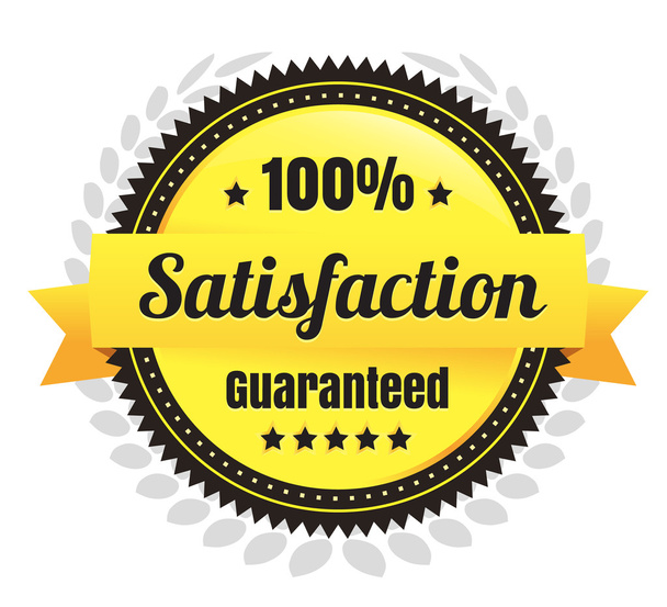 100% tevredenheid e-commerce badge - Vector, afbeelding