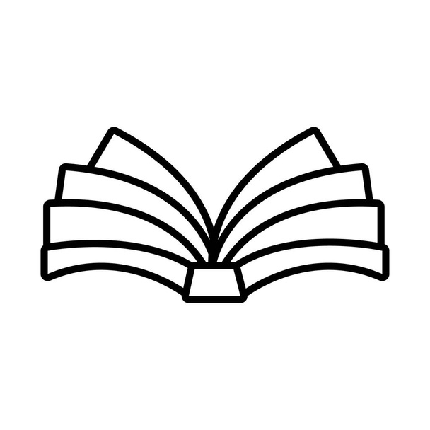 ikona otevřeného stylu knihy - Vektor, obrázek