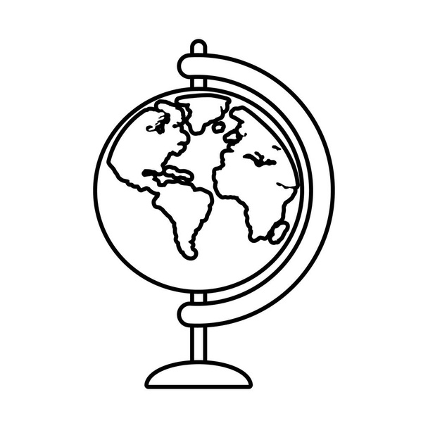 Ikona stylu retro světových map - Vektor, obrázek