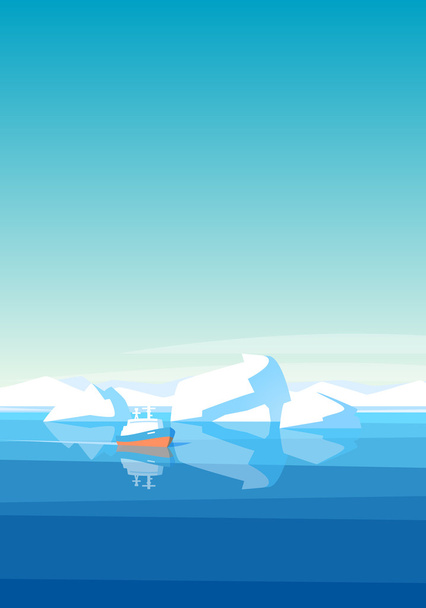 Arctic landscape background - Vector, Image