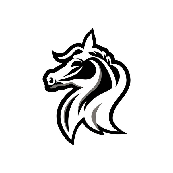 Векторная иллюстрация головы лошади - Вектор,изображение