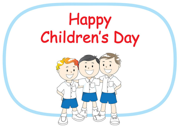 happy children day greeting card - Vector, imagen