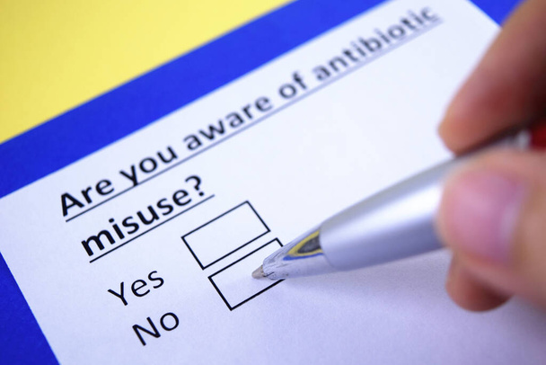 Are you aware of antibiotic misuse? Yes or no? - Photo, Image
