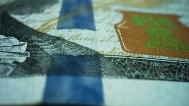Dinero oficial en efectivo de EE.UU. Nuevo billete americano de cien dólares - Imágenes, Vídeo