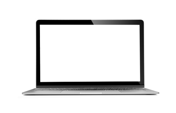 laptop com espaço vazio isolado no fundo branco - Foto, Imagem