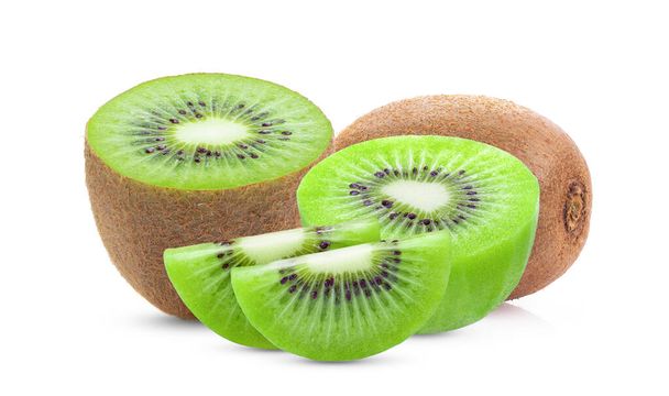 fetta kiwi frutta isolata su sfondo bianco - Foto, immagini