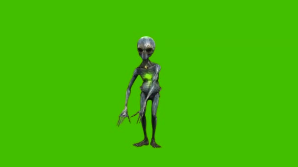 3D Alien Funny Dance écran vert - Séquence, vidéo