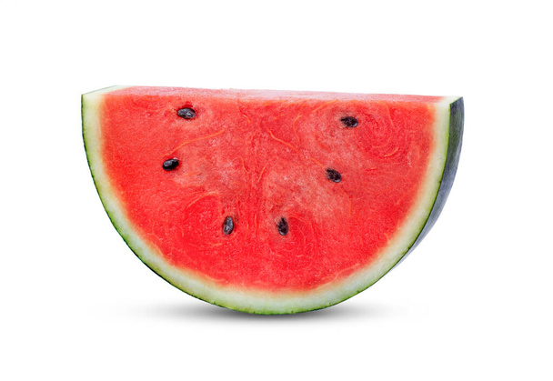 gesneden van watermeloen geïsoleerd op witte achtergrond - Foto, afbeelding