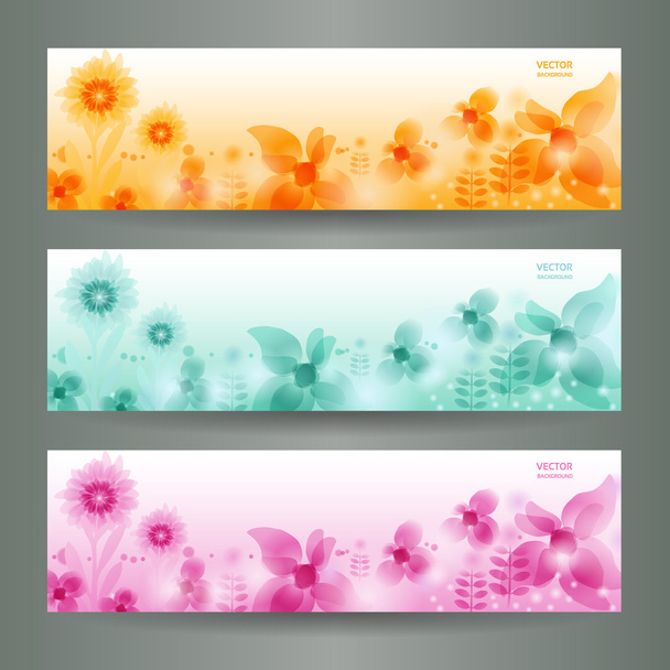 Abstract Flower Vector Background. Brochure Template. Banner. eps 10 - Vettoriali, immagini