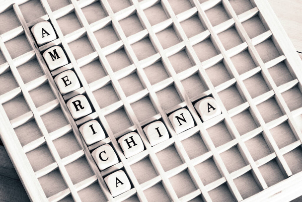 The words China and America - Photo, Image