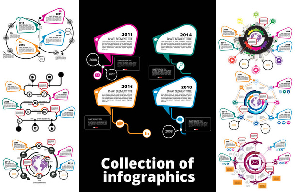 Infographic vector elements for business illustration - Vektör, Görsel