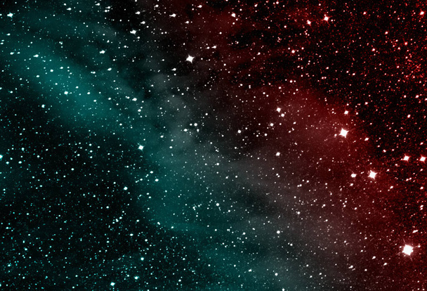 Ciel nocturne coloré avec nuage et étoiles, fond scientifique. Éléments de cette image fournis par la NASA - Photo, image