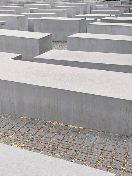 Holocaust Memorial in Berlin Germany. Memorial to the Murdered Jews in World War II - Fotoğraf, Görsel