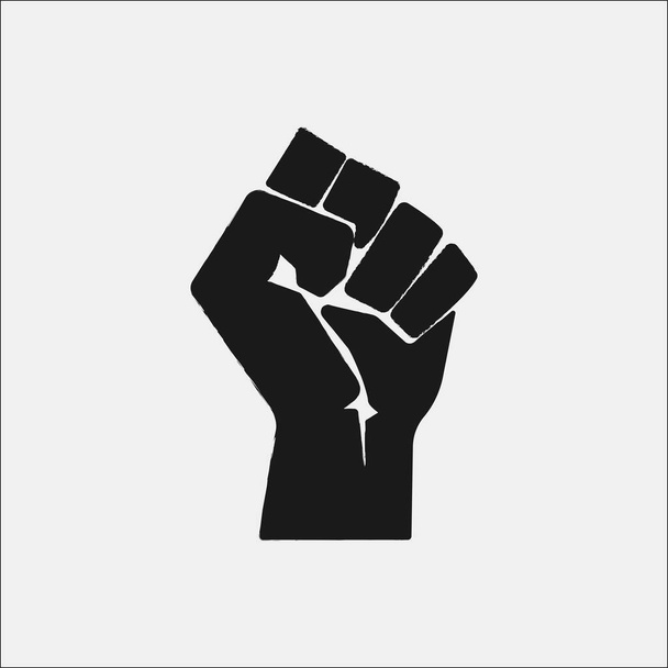 Black Lives Matter Icon. Símbolo de mão forte. Ilustração vetorial - Vetor, Imagem