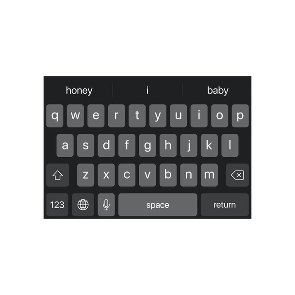 Клавиатура смартфона. Символ клавиатуры современный простой векторный значок - Вектор,изображение