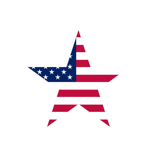 Αμερικάνικο αστέρι της σημαίας. Εικονογράφηση διανύσματος - Διάνυσμα, εικόνα