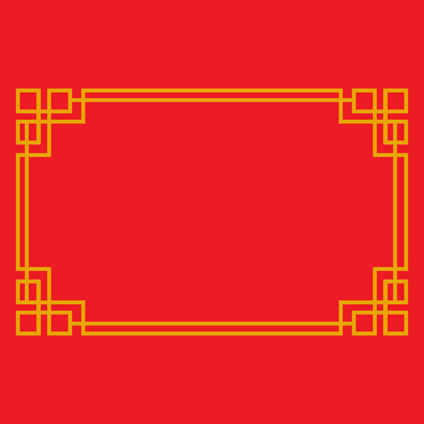 Šablona vektoru návrhu čínského rámu - Vektor, obrázek