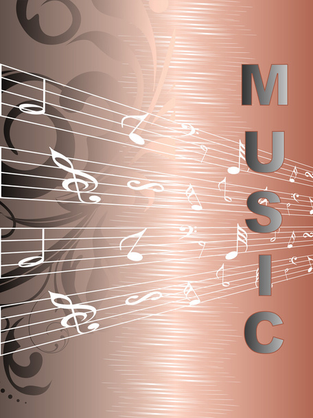 Illustration of musical background - Vektör, Görsel