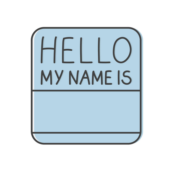 hello my name is card- vector illustration - Vector, Image