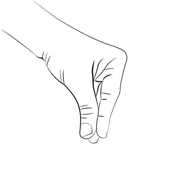 Hand holding some object - Wektor, obraz