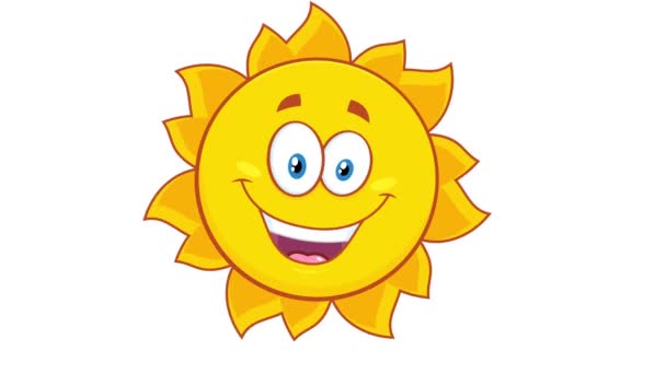 Dibujos animados sol sonriendo  - Metraje, vídeo