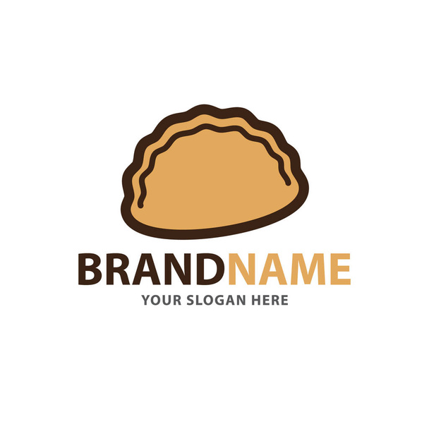 δημιουργικό κοστούμι σχεδιασμού λογότυπο κάρυ σφολιάτα για επιχειρήσεις τροφίμων - Διάνυσμα, εικόνα