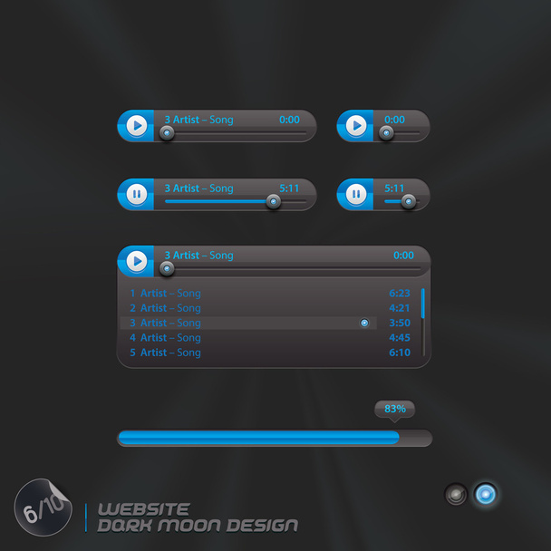 Web site Lua escura Design
 - Vetor, Imagem