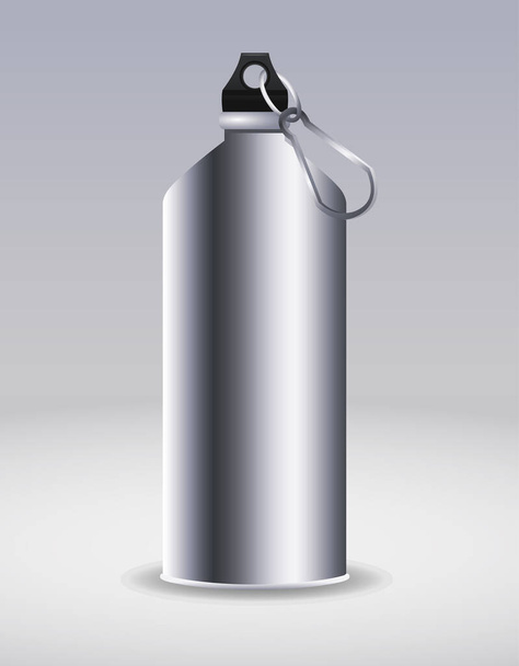 icône de marque bouteille d'eau en aluminium - Vecteur, image