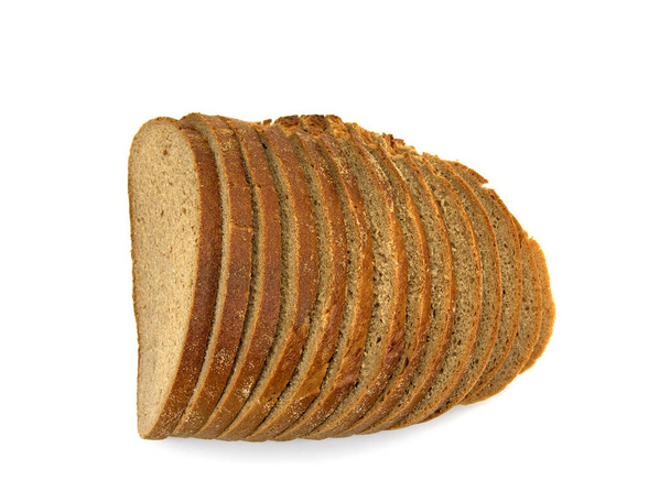 Szeletelt kenyér fehér alapon - Fotó, kép