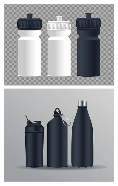 termoplasty láhve vody značky ikony - Vektor, obrázek