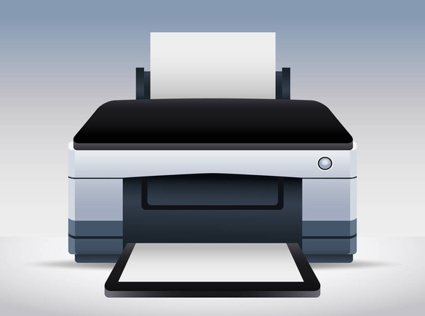 impresora hardware máquina dispositivo icono - Vector, imagen