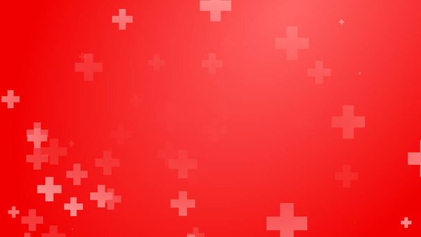 Ιατρική υγεία κόκκινο σταυρό μοτίβο φόντο. Αφηρημένη υγειονομική περίθαλψη για την Παγκόσμια Ημέρα αιμοδοσίας. - Φωτογραφία, εικόνα