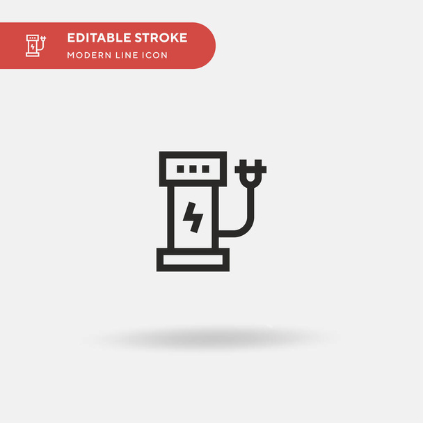 Energy Station Simple vector icon. Illustration symbol design template for web mobile UI element. Perfect color modern pictogram on editable stroke. Energy Station icons for your business project - Vector, Image