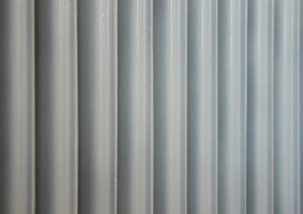 White painted radiator front in closeup - Foto, Imagem