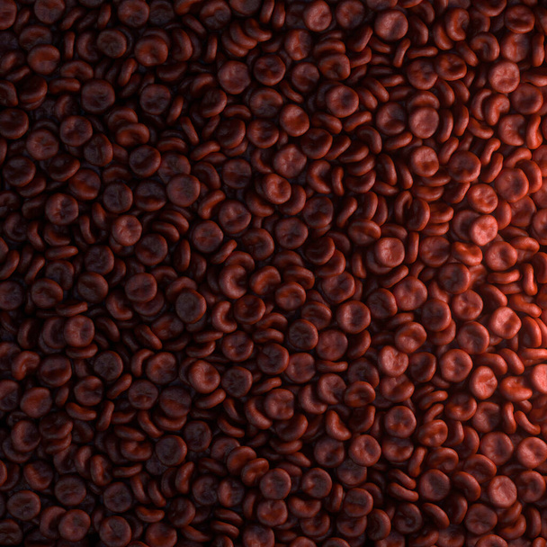 3D illustration of a mass of red blood cells - Фото, изображение