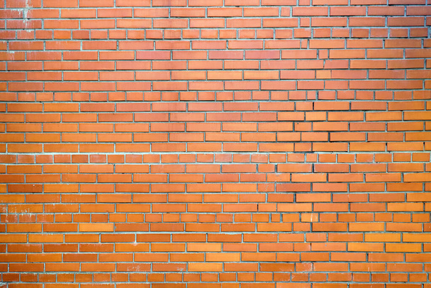Big background of an new red brick wall. - Foto, imagen