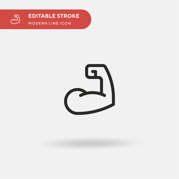 Biceps Simple vector icon. Illustration symbol design template for web mobile UI element. Perfect color modern pictogram on editable stroke. Biceps icons for your business project - Vector, Image